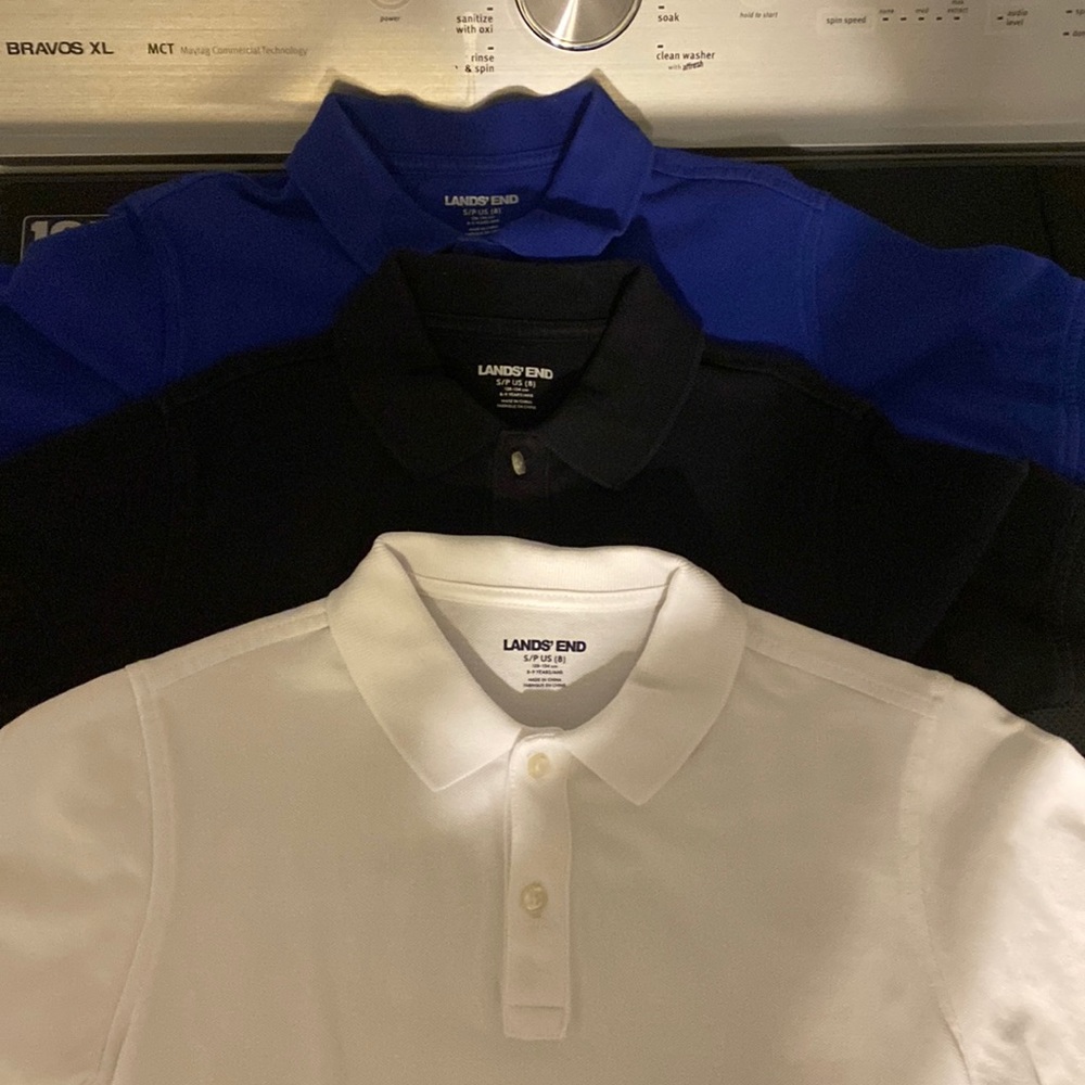Boys Lands’ End Polo Shirts